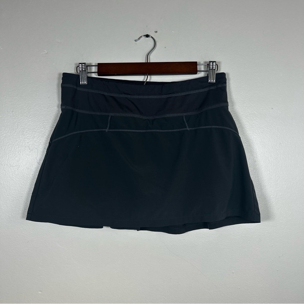 Athleta Grey Athletic Skort Skirt With Built In Shorts Pockets Size S